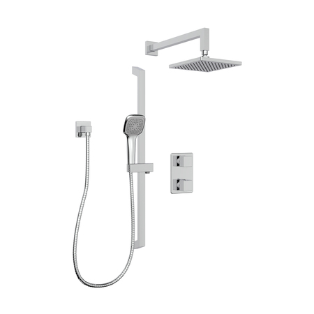 KEENEY MFG Shower Faucet Kit, Polished Chrome, Wall KIT-QUA140TSCP